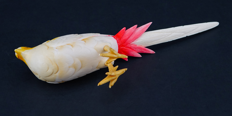 Vintage Chinese Carved Ivory Bird Figurine