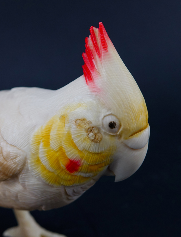 Vintage Chinese Carved Ivory Bird Figurine