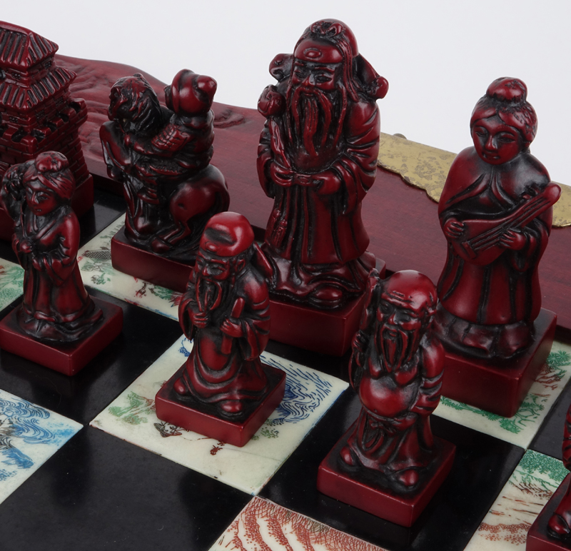 Vintage Chinese Chess Set