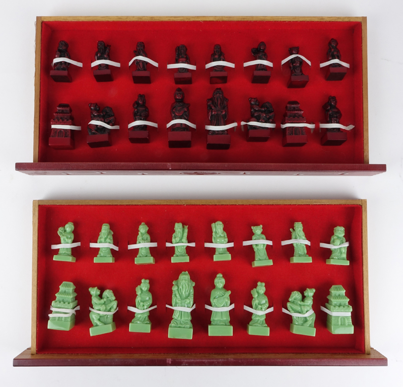 Vintage Chinese Chess Set