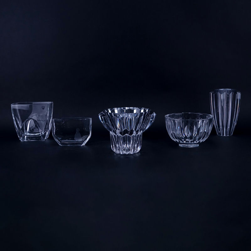 Collection of Six (6) Orrefors Crystal Tableware