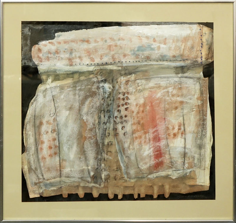 Carol Seitchik, American  (20/21st C) Gouache on paper "Abstract"