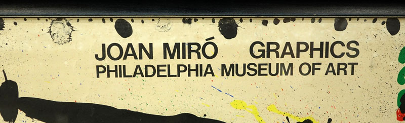 Joan Miro Poster "Philadelphia Museum Of Art"