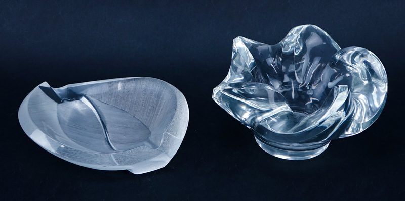Collection of Lalique, Steuben and Baccarat Crystal Table Top Items