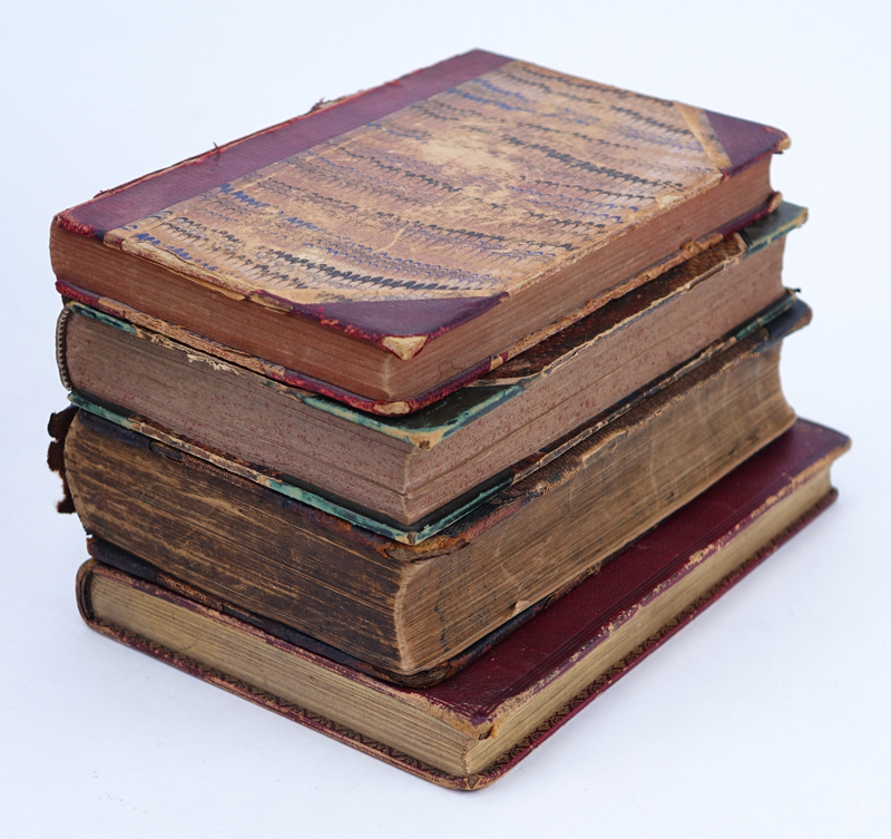 Lot of Eight (8) Leather Bound Books and One Cloth Bound Book