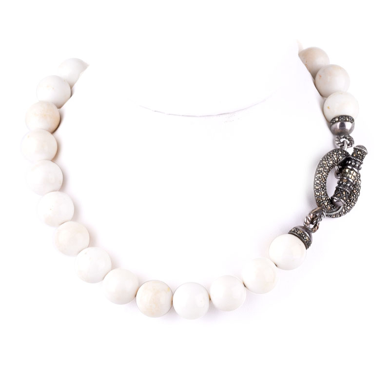 Two (2) Costume Jewelry Stone Bead Necklaces