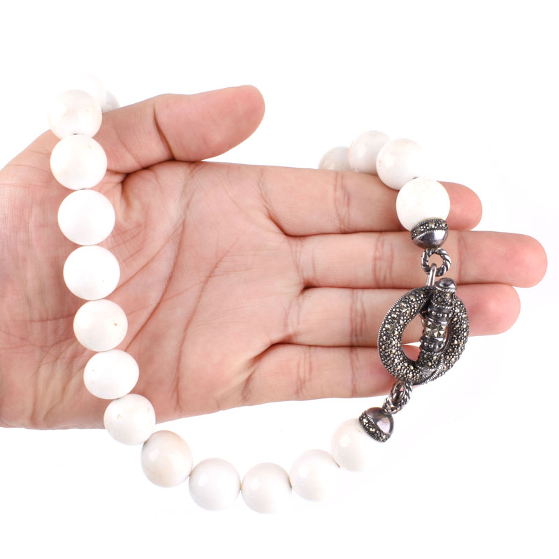 Two (2) Costume Jewelry Stone Bead Necklaces