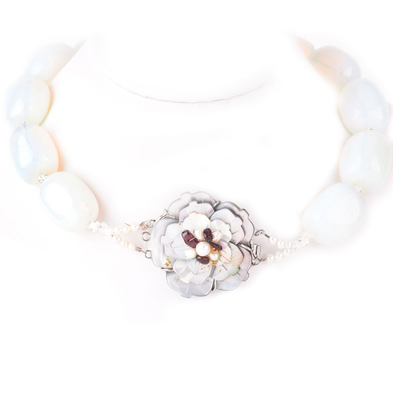 Two (2) Costume Jewelry Stone Bead Necklaces