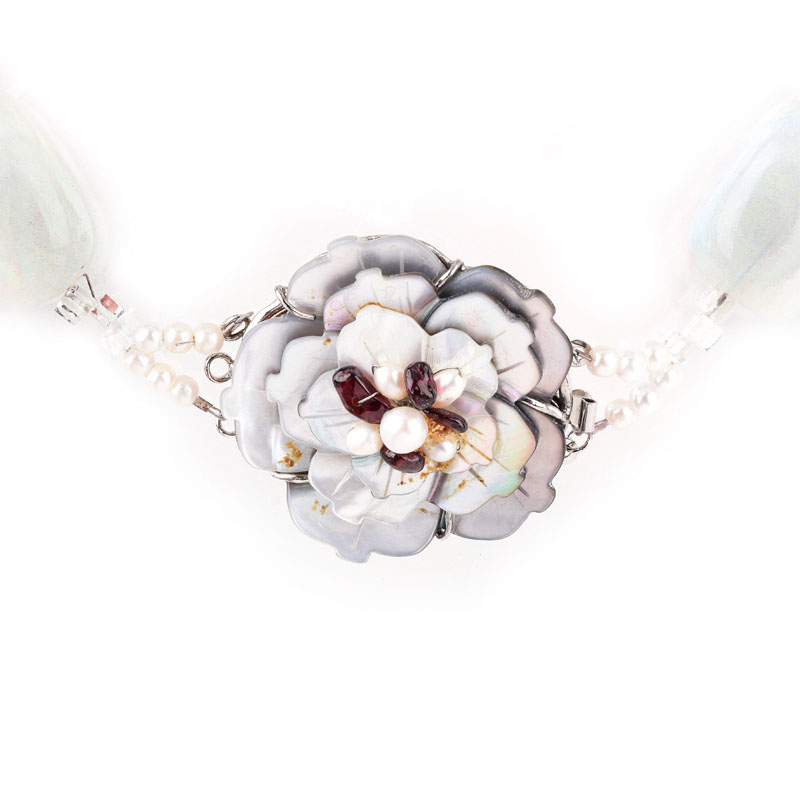 Two (2) Costume Jewelry Stone Bead Necklaces