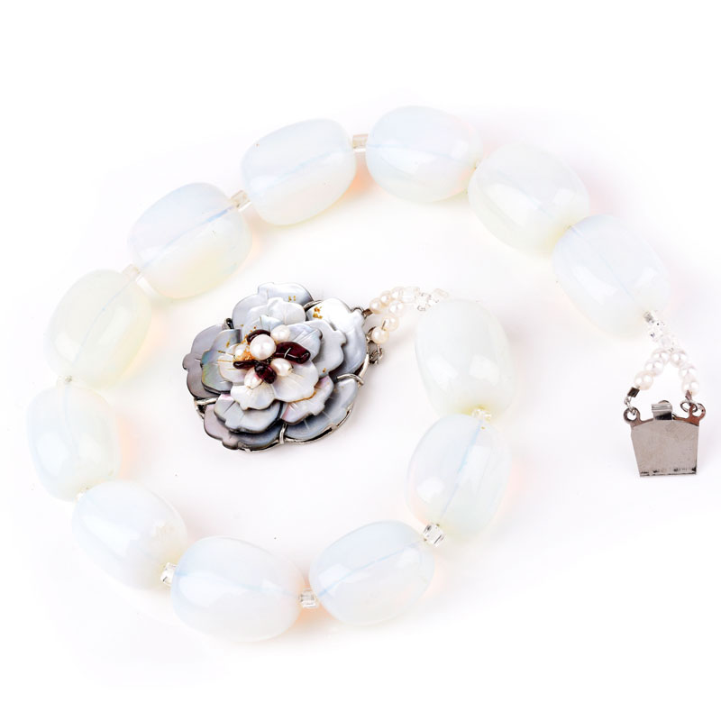 Two (2) Costume Jewelry Stone Bead Necklaces