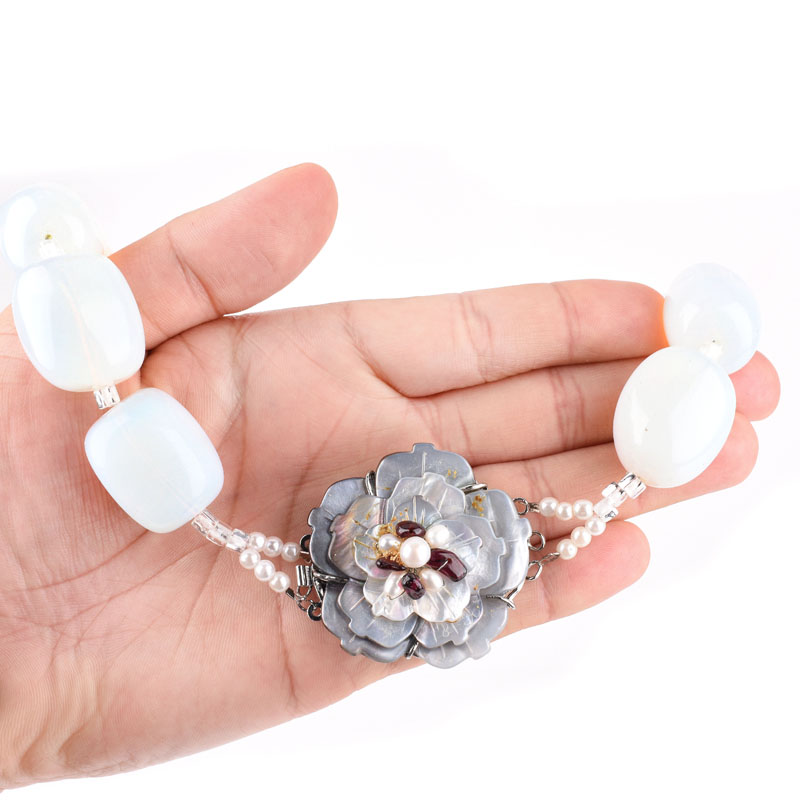 Two (2) Costume Jewelry Stone Bead Necklaces