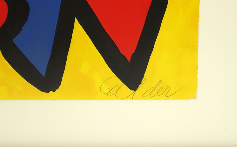 Alexander Calder, American (1898-1976) Color lithograph "McGovern"