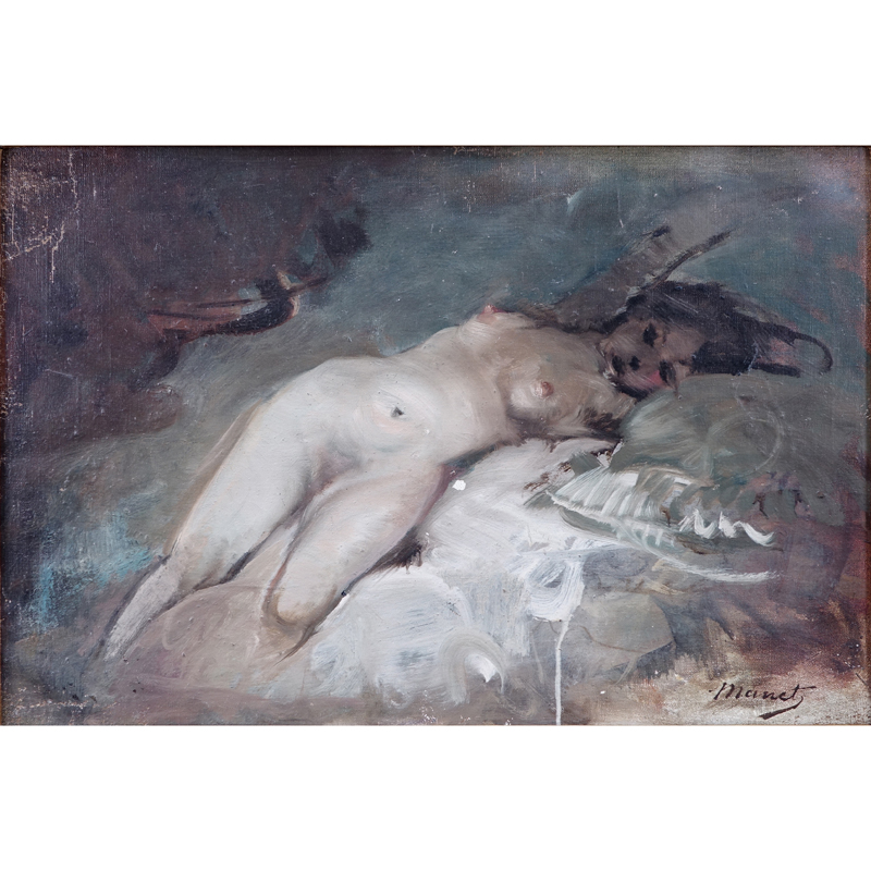 20th Century Oil on Canvas, Reclining Nude