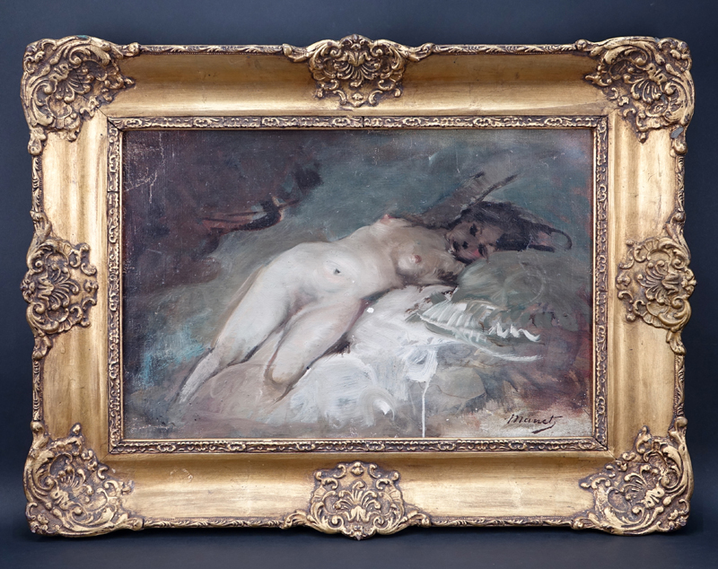20th Century Oil on Canvas, Reclining Nude