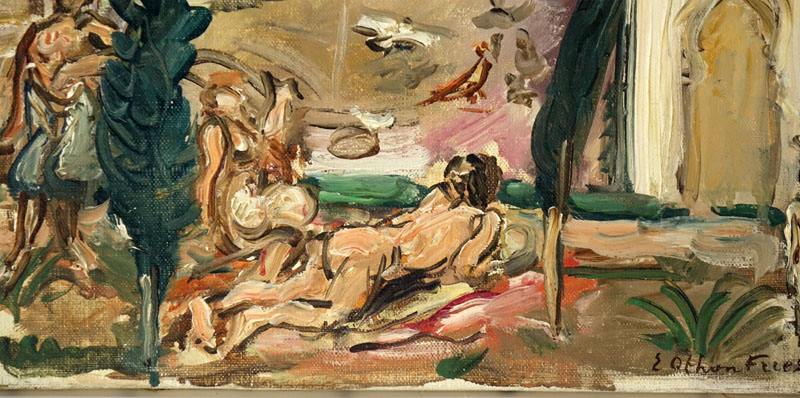 Achille-Emile Othon Friesz, French (1879 - 1949) Oil on canvas "Bathers" Signed lower right, inscribed with initials and date 1930 en verso