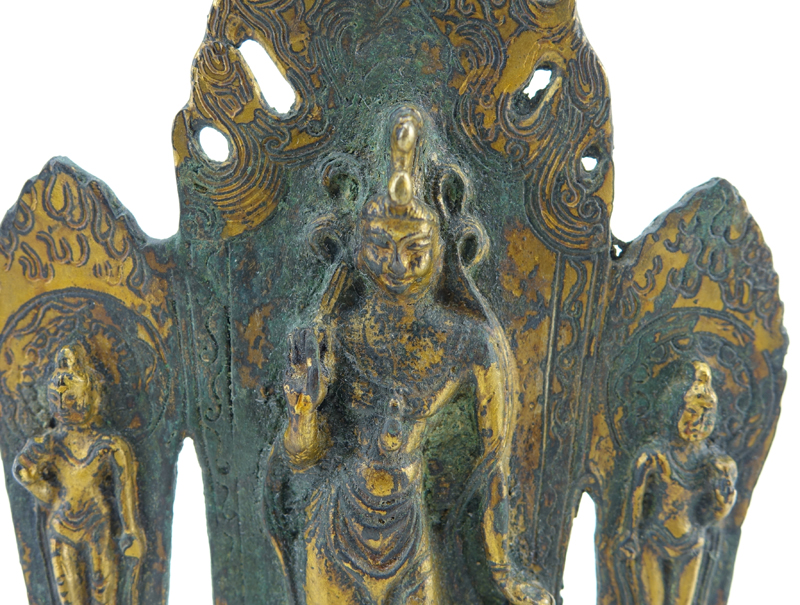 Chinese Wei Dynasty Gilt Bronze Buddhist Figurine