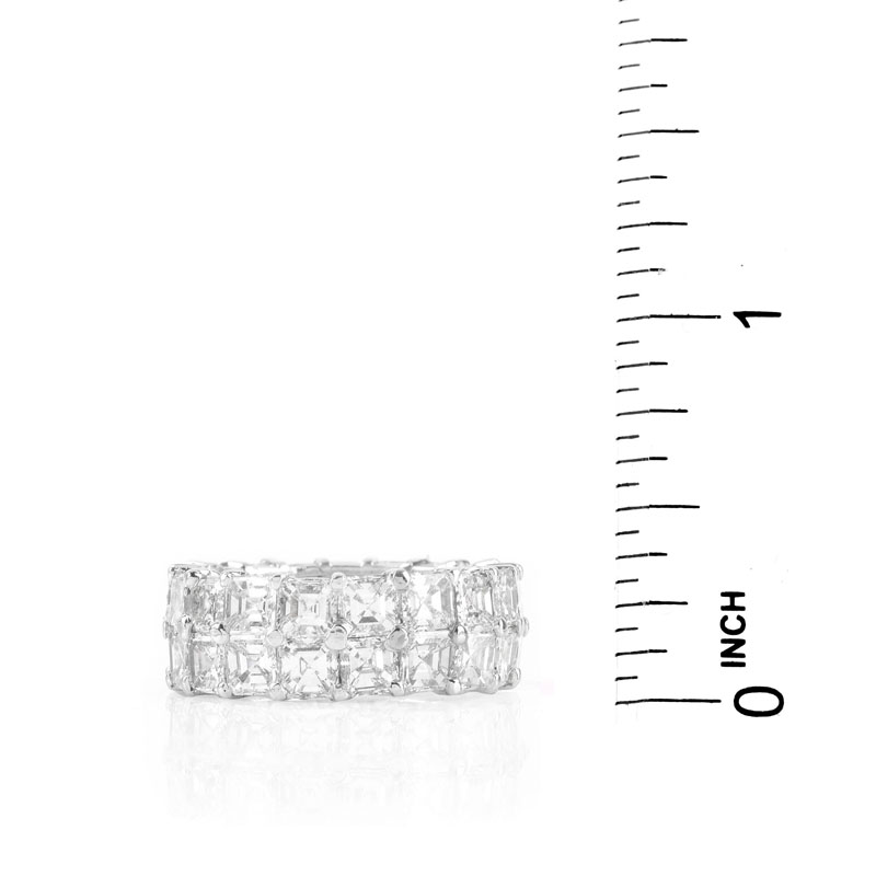 Approx. 9.83 Carat Square Cut Diamond and Platinum