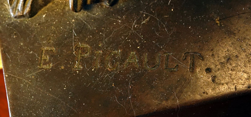 After: Emile Louis Picault, French (1833 - 1915) "Virtutes Civicae" Bronze Sculpture, Signed and Inscribed, A "Salon Des Beaux-Arts, 1897" foundry mark lower