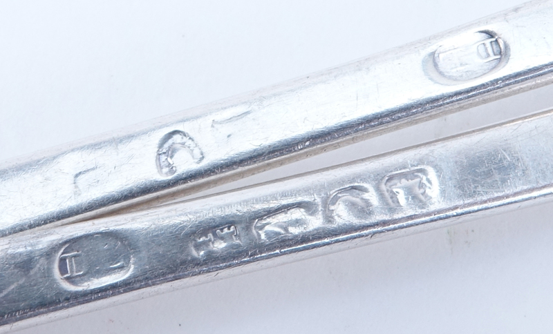 Two (2) Dorothy Langlands George III New Castle Silver Table Spoons