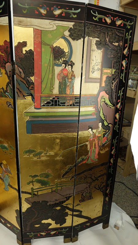 20th Century Six (6) Panel Chinese Screen.