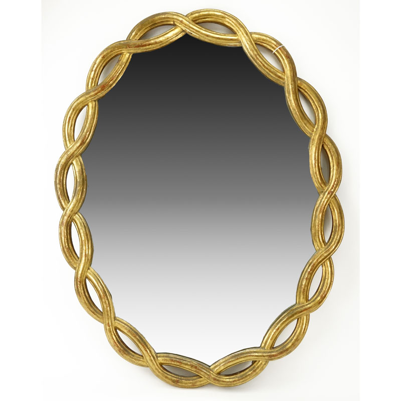 Italian Giltwood Interwoven  Framed Mirror.