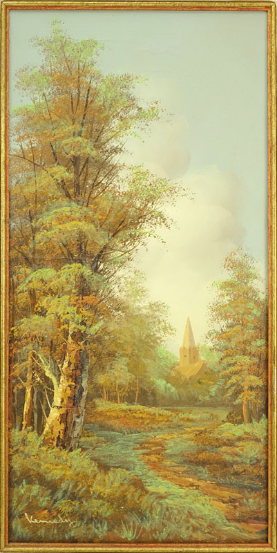 Kennedy (20th Century) Oil on Canvas of a Old Trail