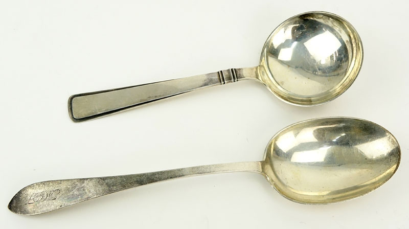 Grouping of Two (2) Sterling Silver Serving Spoons.