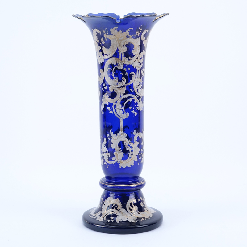 Antique Cobalt Blue Glass Vase