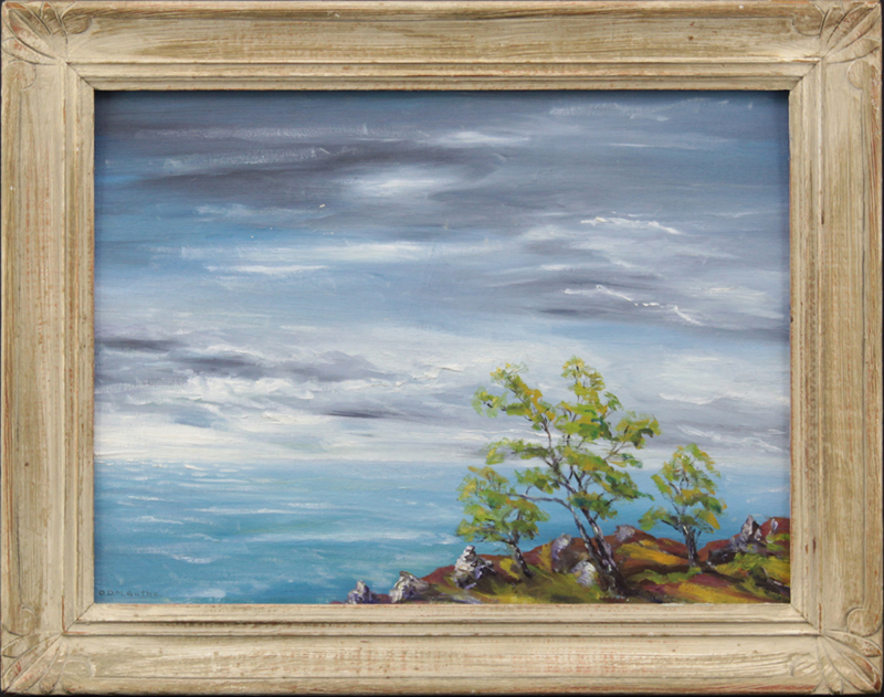O.D.M Guthe (20th century) Oil on Panel "Seascape" 