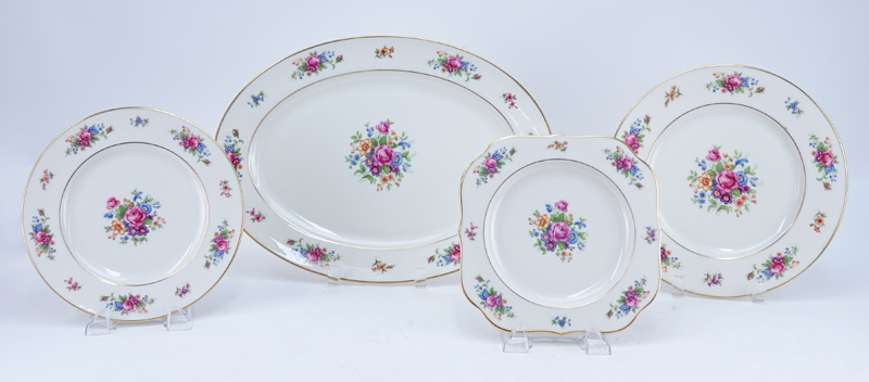 One Hundred Twenty Three (123) Piece Lenox "Lenox Rose" Porcelain Dinner Service