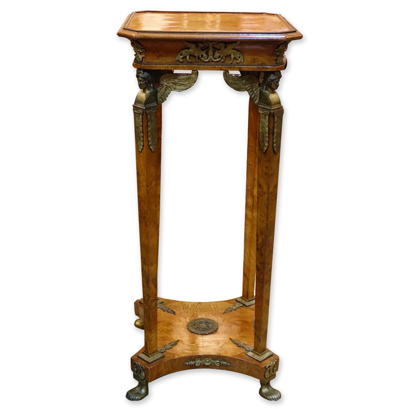 20th Century Empire Style Bronze Mounted Pedestal