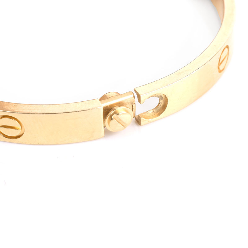 Circa 2014 Cartier 18 Karat Yellow Gold Love Bracelet