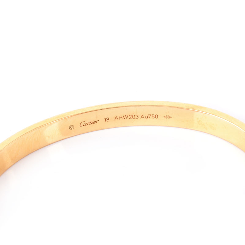 Circa 2014 Cartier 18 Karat Yellow Gold Love Bracelet