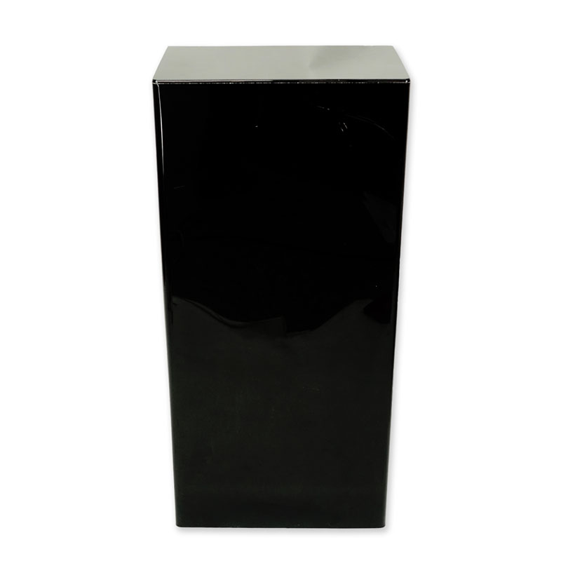 Modern Black Acrylic Pedestal Stand. Typical scuffs to top otherwise good condition