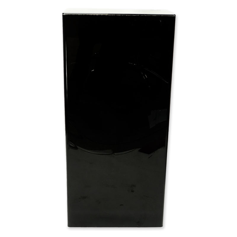 Modern Black Acrylic Pedestal Stand. Typical scuffs to top otherwise good condition