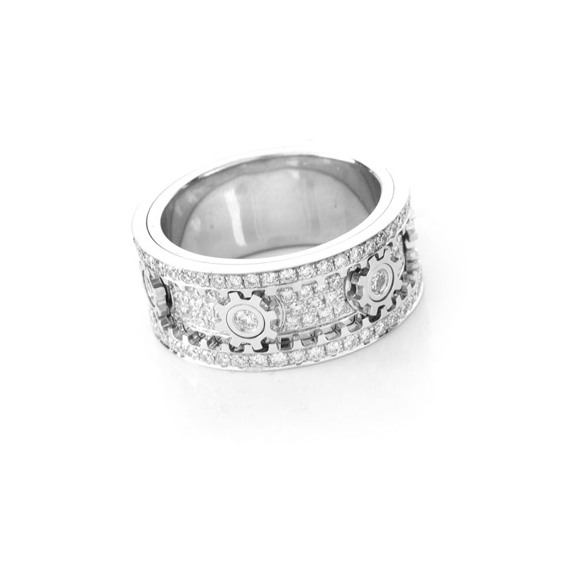 1.42 Carat Round Brilliant Cut Diamond and 18 Karat White Gold Ring