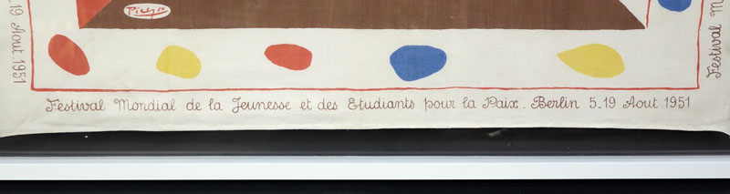 Pablo Picasso, Spanish (1881-1973) "Commemorative Foulard Festival Mondial de la Jeunesse et des Estudiants Pour La Paix, Berlin 1951" Scarf