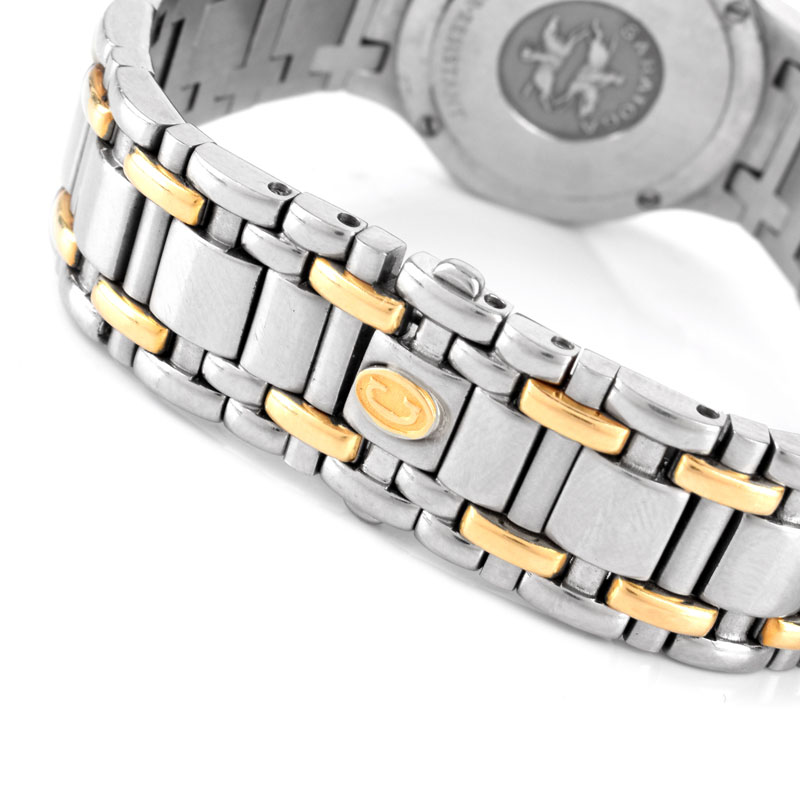 Lady's Vintage Concord Saratoga Diamond, 18 Karat Yellow Gold and Stainless Steel Bracelet Watch