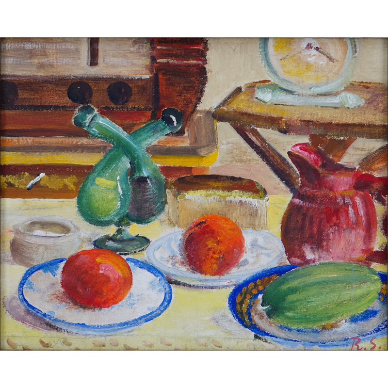 Ragnar Sandberg, Swedish 1902-1972) Oil on Artist Board, Still Life. 