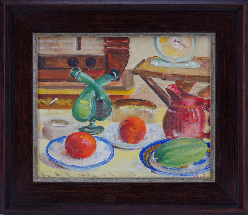 Ragnar Sandberg, Swedish 1902-1972) Oil on Artist Board, Still Life. 