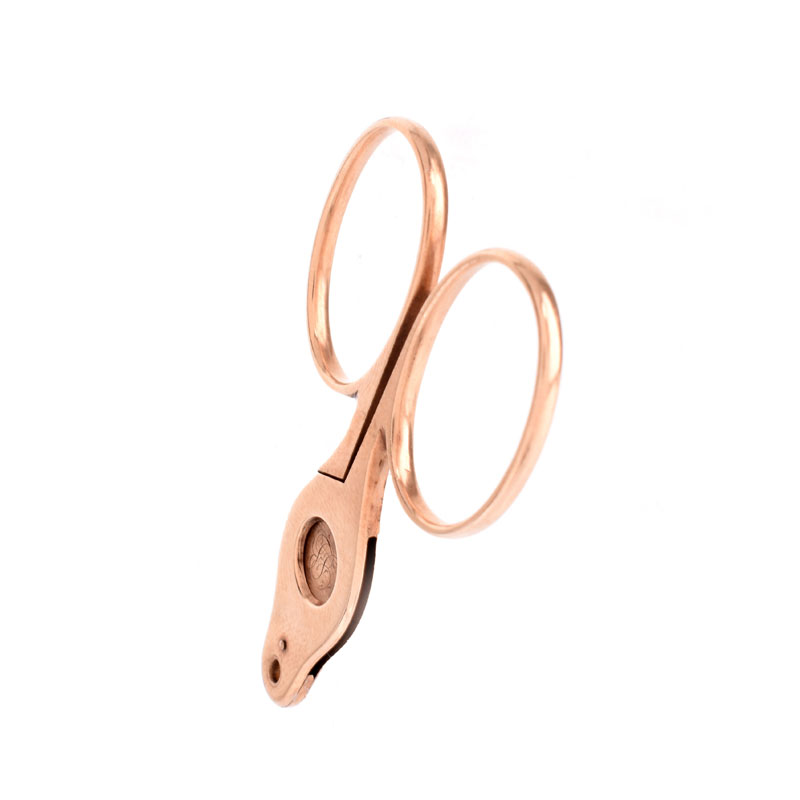 Antique 14 Karat Yellow Gold Small Cigar Cutter. Unsigned.