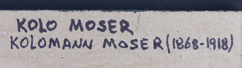 Kolomann Moser, Austrian (1868 - 1918) Ink on brown paper "Profile".