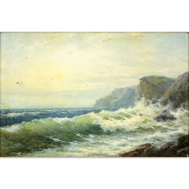 Early 20th Century Oil on artist board "Seascape". 