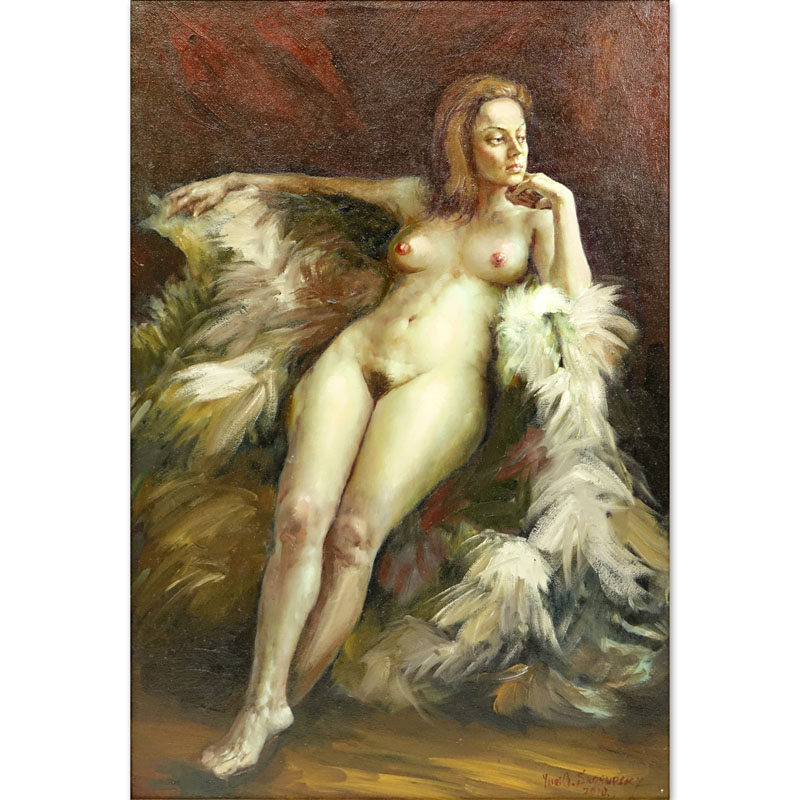 Yuri Skorupsky, American/Russian (20th Century) Oil on canvas "Nude". 