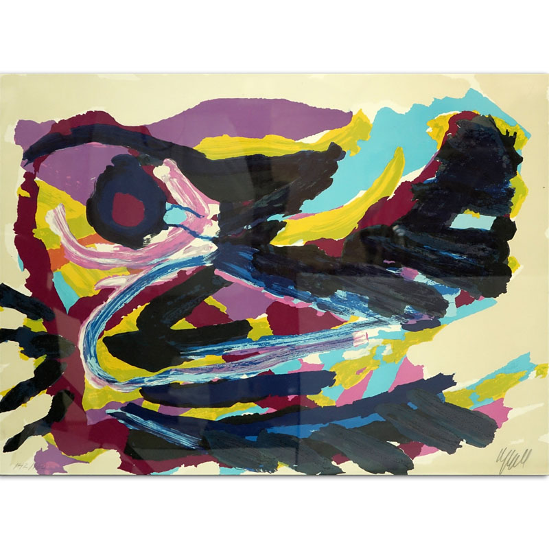 Karel Appel, Dutch (1921 - 2006) Color Lithograph, Abstract Composition, Pencil Signed and Numbered 6/175 on Lower Border. 