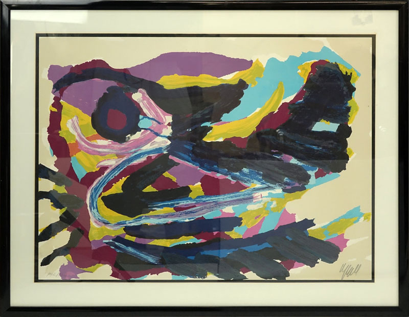 Karel Appel, Dutch (1921 - 2006) Color Lithograph, Abstract Composition, Pencil Signed and Numbered 6/175 on Lower Border. 