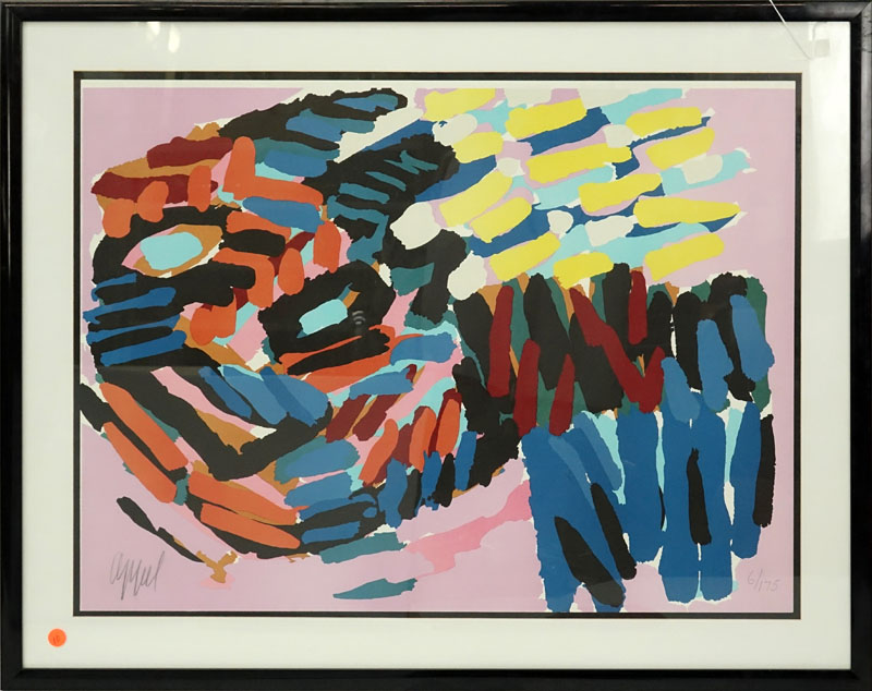 Karel Appel, Dutch (1921 - 2006) Color Lithograph, Abstract Composition, Pencil Signed and Numbered 6/175 on Lower Border. 