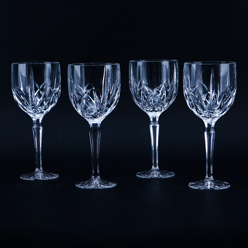 Four (4) Waterford for Marquis Crystal Goblets. Signed.