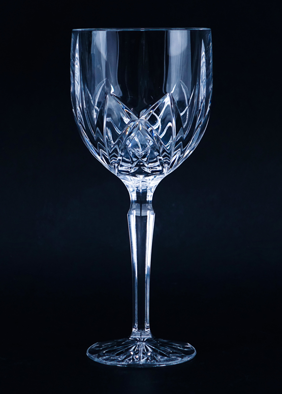 Four (4) Waterford for Marquis Crystal Goblets. Signed.