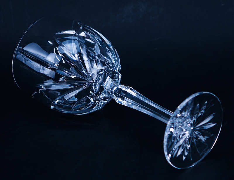 Four (4) Waterford for Marquis Crystal Goblets. Signed.